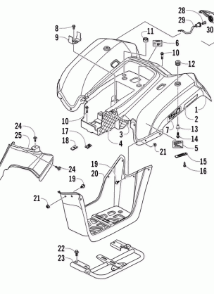 REAR BODY PANEL AND TAILLIGHT ASSEMBLIES