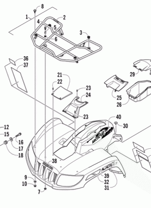 FRONT RACK BODY PANEL AND HEADLIGHT ASSEMBLIES