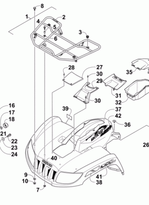 FRONT RACK BODY PANEL AND HEADLIGHT ASSEMBLIES