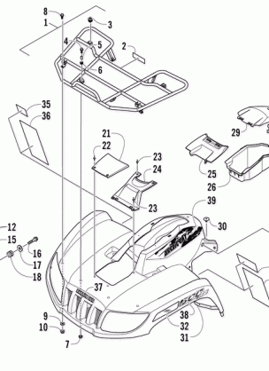 FRONT RACK BODY PANEL AND HEADLIGHT ASSEMBLIES