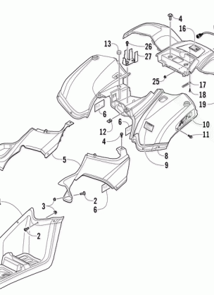 REAR BODY AND TAILLIGHT ASSEMBLY