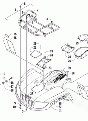 FRONT RACK BODY PANEL AND HEADLIGHT ASSEMBLIES