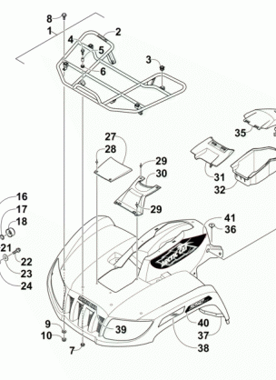 FRONT RACK BODY PANEL AND HEADLIGHT ASSEMBLIES