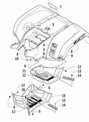 REAR BODY PANEL AND FOOTWELL ASSEMBLIES