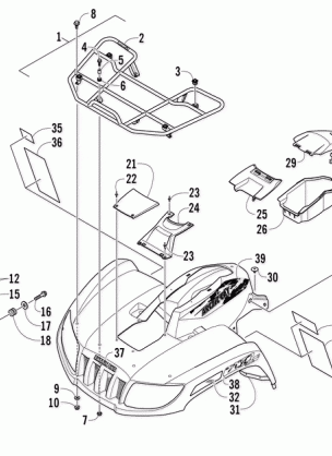 FRONT RACK BODY PANEL AND HEADLIGHT ASSEMBLIES