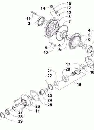 REAR DRIVE GEARCASE ASSEMBLY