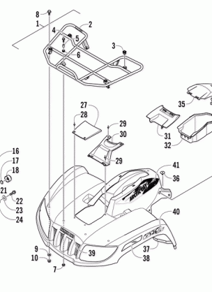 FRONT RACK BODY PANEL AND HEADLIGHT ASSEMBLIES