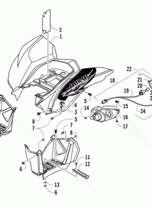 REAR BODY AND TAILLIGHT ASSEMBLY