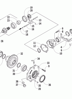 FRONT DRIVE GEARCASE ASSEMBLY