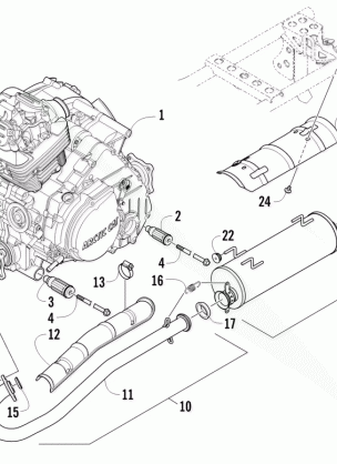 ENGINE AND EXHAUST