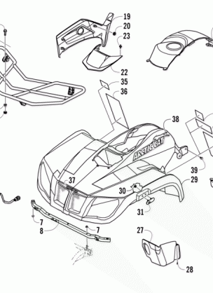 FRONT BODY RACK AND HEADLIGHT ASSEMBLY