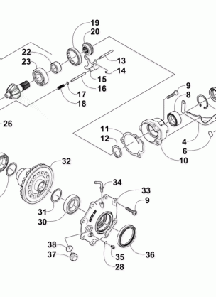 FRONT DRIVE GEARCASE ASSEMBLY