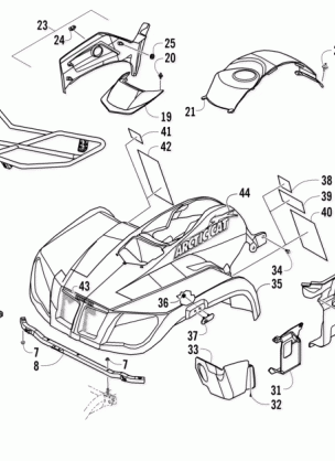 FRONT RACK BODY PANEL AND HEADLIGHT ASSEMBLIES