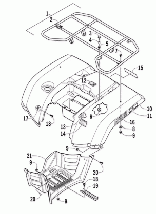 REAR RACK BODY PANEL AND FOOTWELL ASSEMBLIES