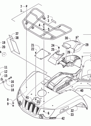 FRONT RACK BODY PANEL AND HEADLIGHT ASSEMBLIES