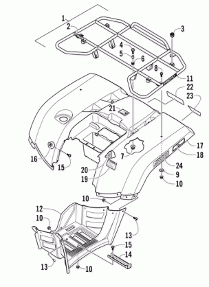 REAR RACK BODY PANEL AND FOOTWELL ASSEMBLIES