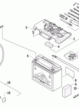 BATTERY AND STARTER ASSEMBLY