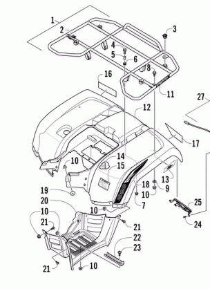 REAR RACK BODY PANEL AND FOOTWELL ASSEMBLIES