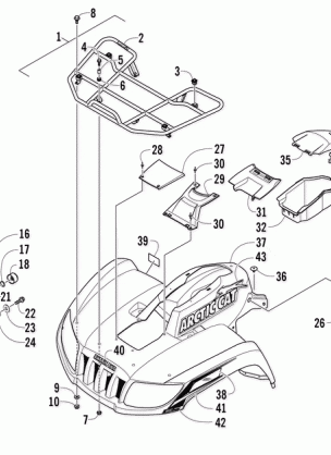 FRONT RACK BODY PANEL AND HEADLIGHT ASSEMBLIES