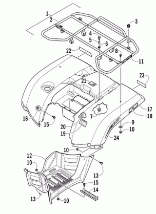 REAR RACK BODY PANEL AND FOOTWELL ASSEMBLIES