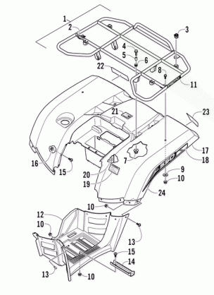 REAR RACK BODY PANEL AND FOOTWELL ASSEMBLIES