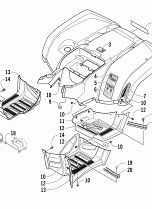 REAR BODY PANEL AND FOOTWELL ASSEMBLIES