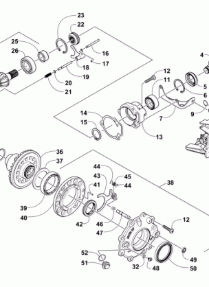 FRONT DRIVE GEARCASE ASSEMBLY