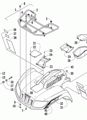 FRONT RACK BODY PANEL AND HEADLIGHT ASSEMBLIES