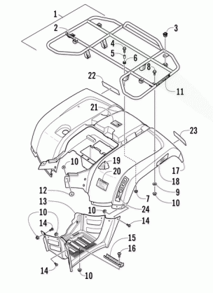 REAR RACK BODY PANEL AND FOOTWELL ASSEMBLIES