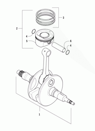 CRANKSHAFT AND PISTON ASSEMBLY