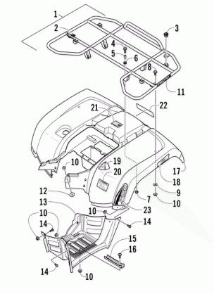 REAR RACK BODY PANEL AND FOOTWELL ASSEMBLIES