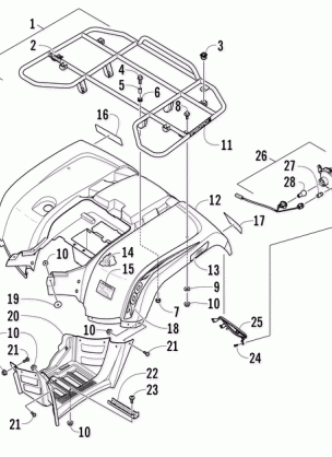 REAR RACK BODY PANEL AND FOOTWELL ASSEMBLIES