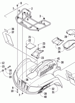 FRONT RACK BODY PANEL AND HEADLIGHT ASSEMBLIES