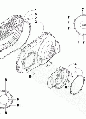 CLUTCH SIDE ENGINE COVERS