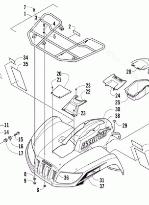 FRONT RACK BODY PANEL AND HEADLIGHT ASSEMBLIES