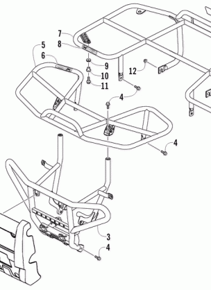 FRONT BUMPER FRONT RACK AND REAR RACK ASSEMBLY