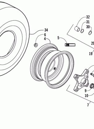 FRONT WHEELS AND BRAKE ASSEMBLY