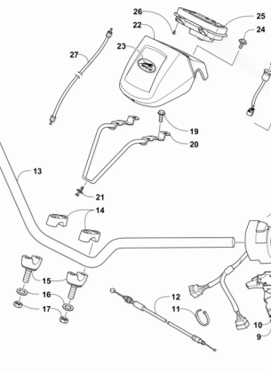 HANDLEBAR INSTRUMENT POD AND CONTROL ASSEMBLIES