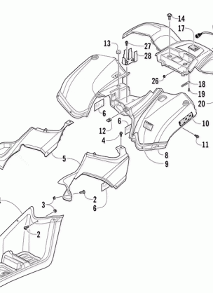 REAR BODY AND TAILLIGHT ASSEMBLY