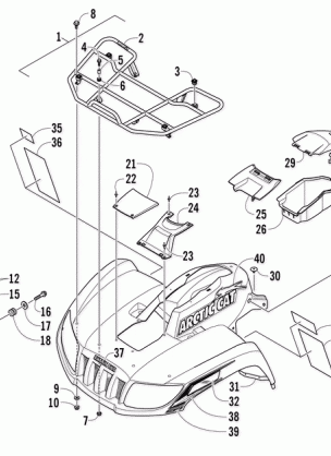 FRONT RACK BODY PANEL AND HEADLIGHT ASSEMBLIES