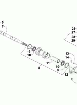 REAR AXLE AND BRAKE ASSEMBLY