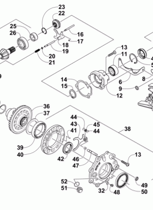 FRONT DRIVE GEARCASE ASSEMBLY