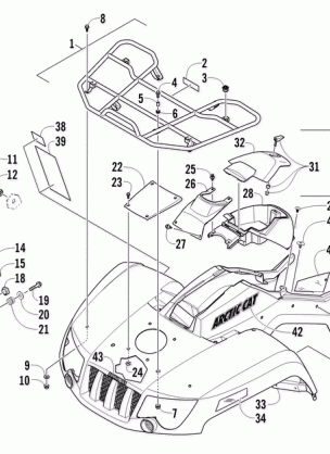 FRONT RACK BODY PANEL AND HEADLIGHT ASSEMBLIES