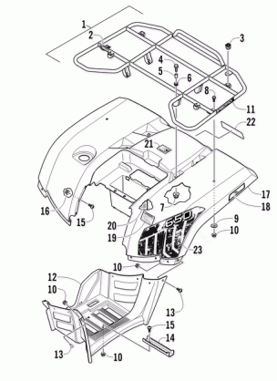 REAR RACK BODY PANEL AND FOOTWELL ASSEMBLIES