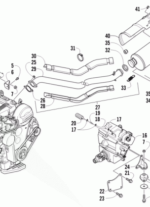 ENGINE AND EXHAUST