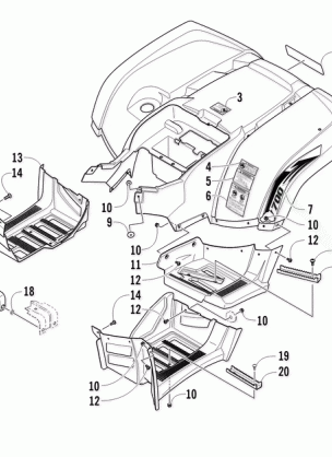 REAR BODY PANEL AND FOOTWELL ASSEMBLIES