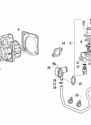 WATER PUMP AND THERMOSTAT HOUSING ASSEMBLY