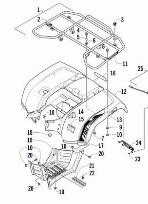 REAR RACK BODY PANEL AND FOOTWELL ASSEMBLIES