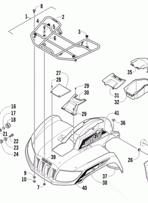 FRONT RACK BODY PANEL AND HEADLIGHT ASSEMBLIES