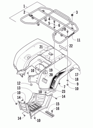 REAR RACK BODY PANEL AND FOOTWELL ASSEMBLIES